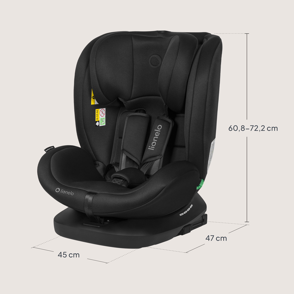 LIONELO Autosedačka Bastiaan i-Size (40-150 cm) Black Carbon